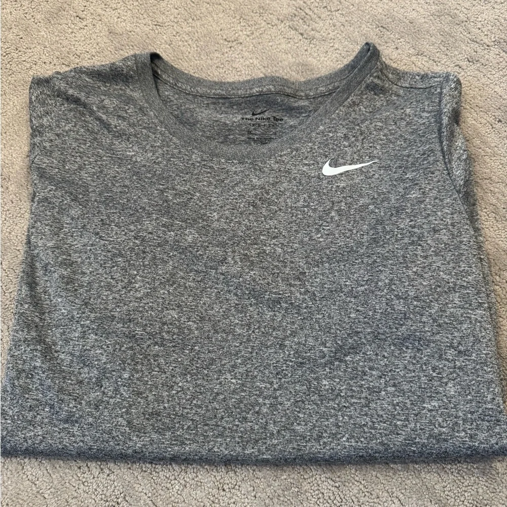 Nike Women's Plus Size Short Sleeve Tee - Heather Gray - Picture 3 of 3